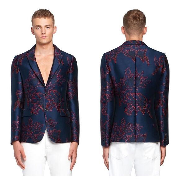 Men’s Roberto Cavalli Lacquered Opium Snake Suit Jacket Size 48EU / 38US - Picture 1 of 16